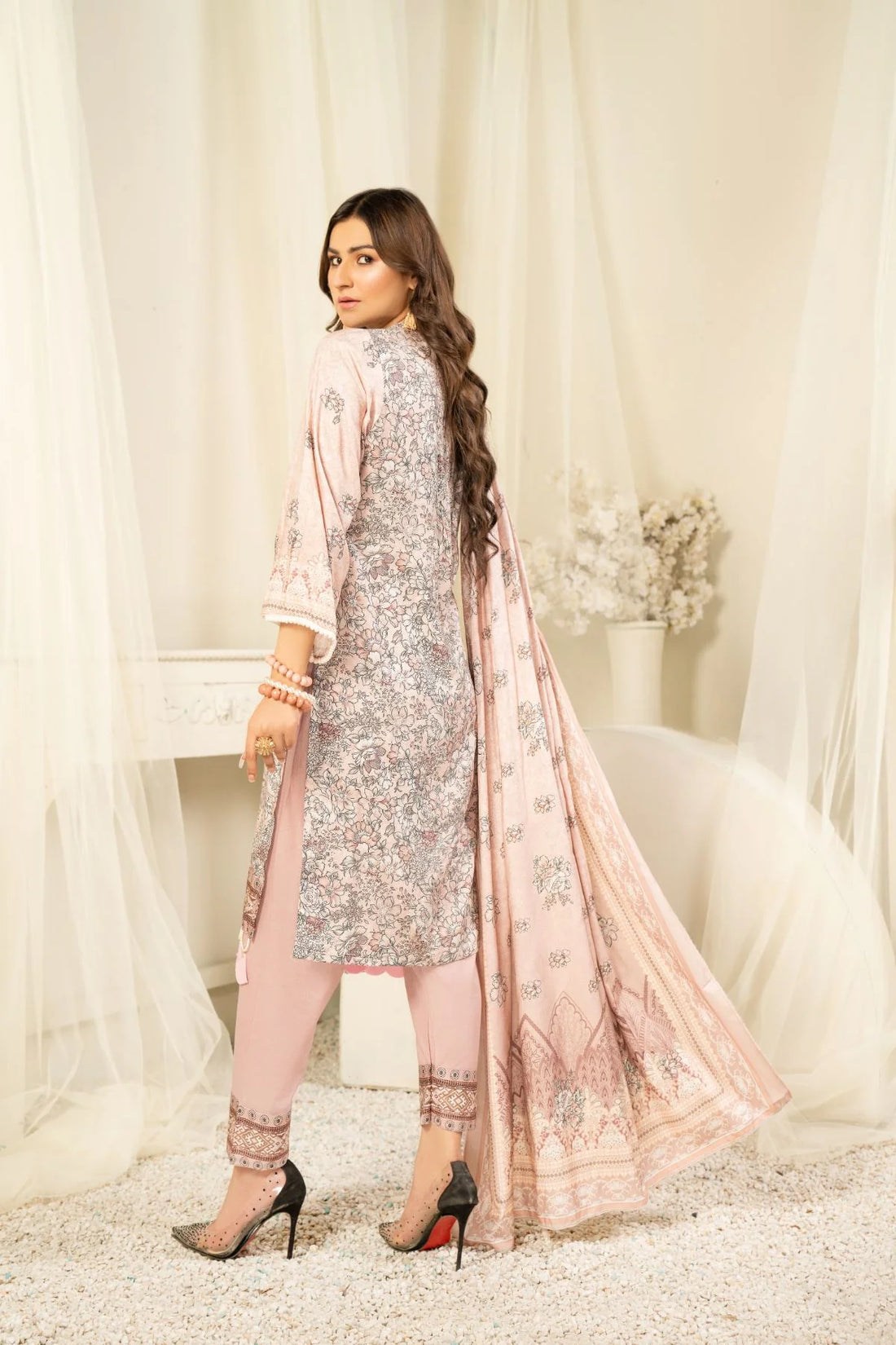 Women's 3 Piece Khaddar Suit – Unstitched Winter Collection
